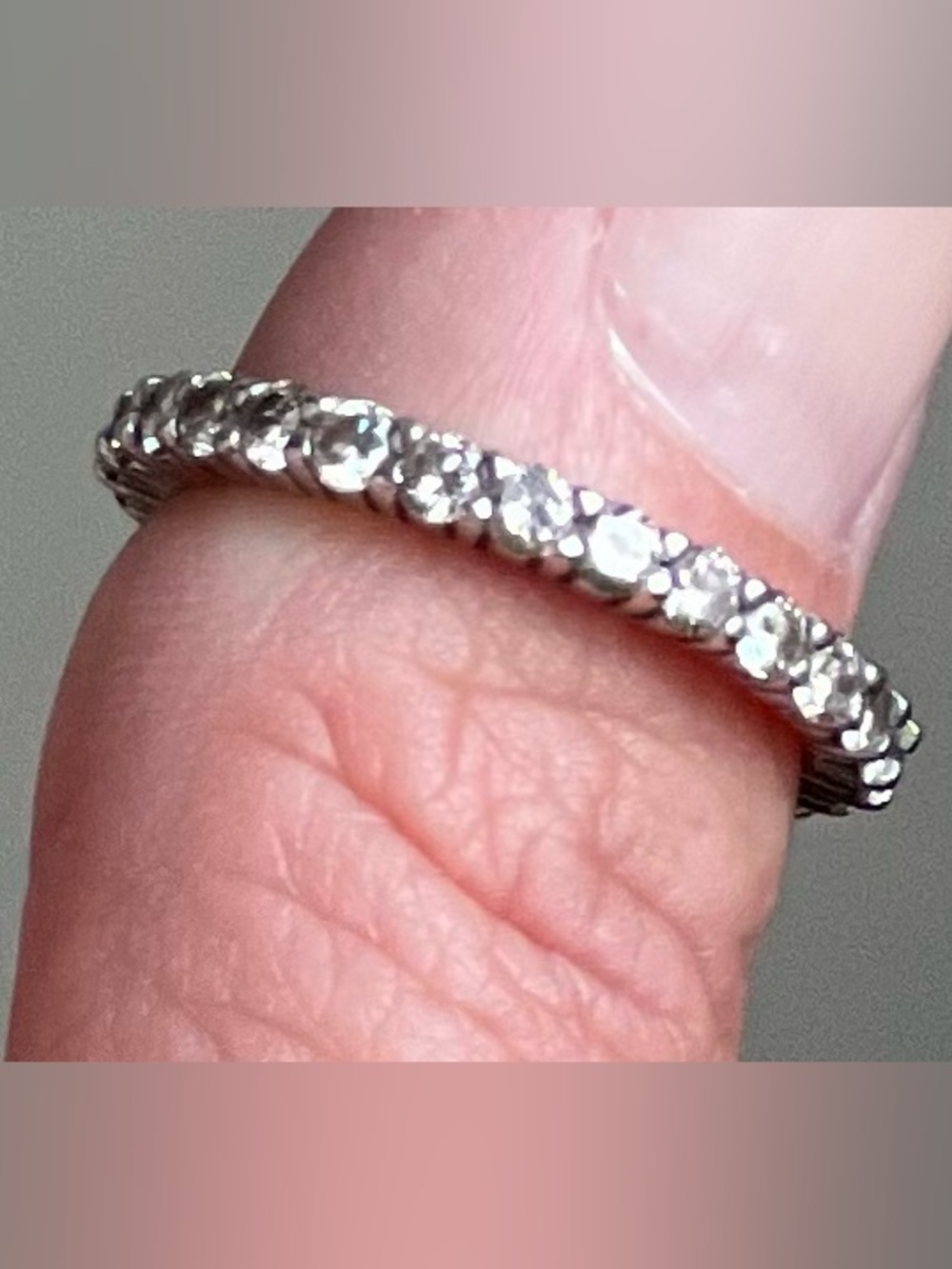 White Gold Diamond Eternity band/stackable ring